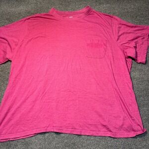 KingSize Mens 6XL Big Pocket T-Shirt Heather Pink Short Sleeve 60-0813-0